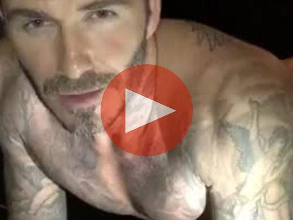 David Beckham's 22 Pushup Challenge in His Undies on a Piano