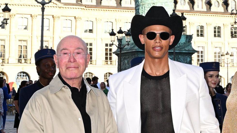 David Geffen and David Armstrong aka Donovan Michaels visiting Paris, France in July 2024