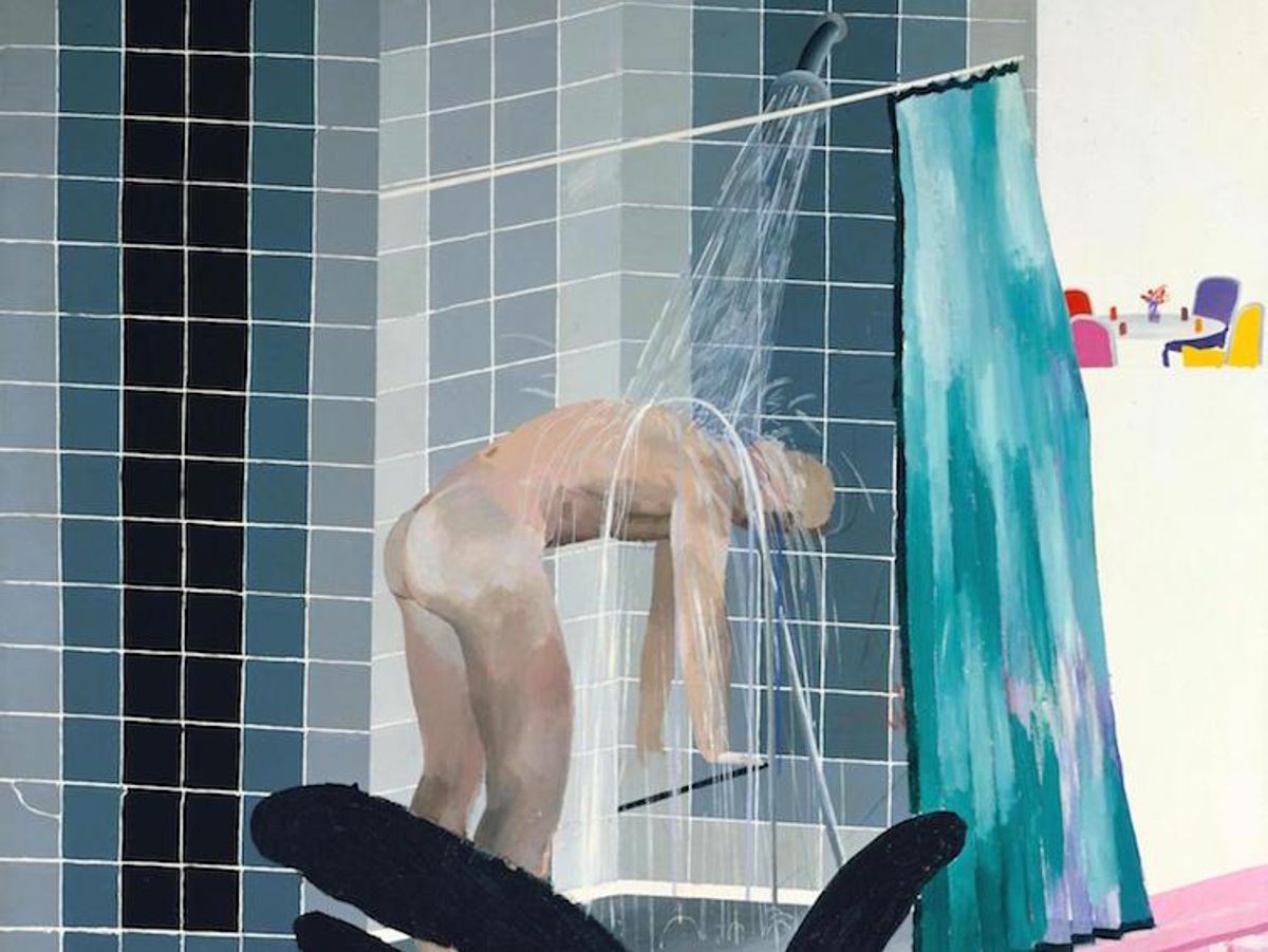 David Hockney, Man in Shower in Beverly Hills 1964