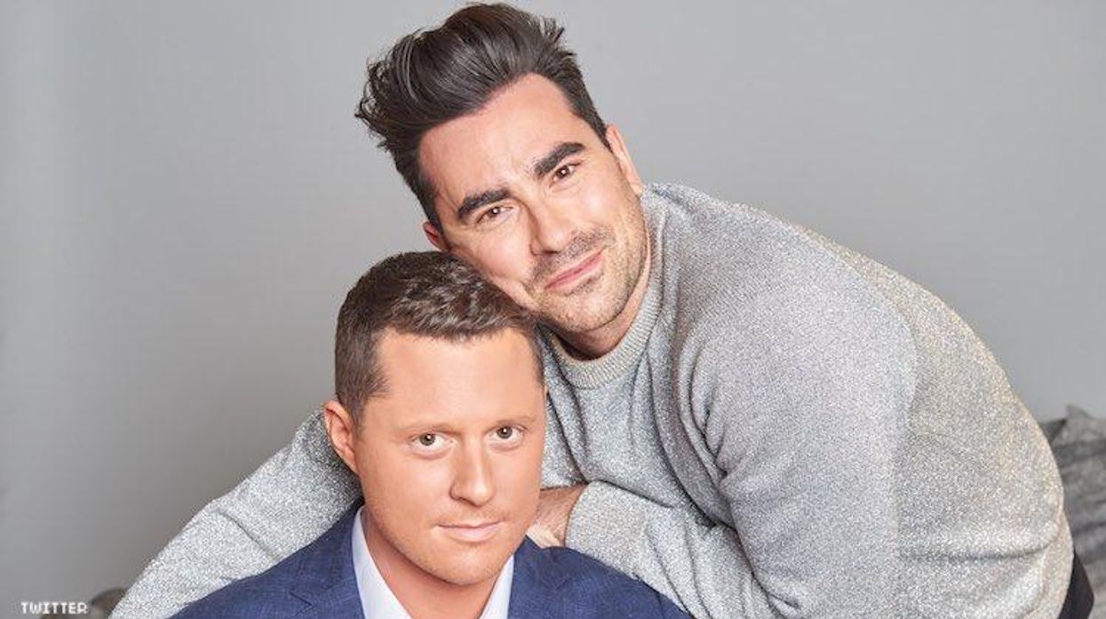 David Rose and Patrick in their engagement photos.