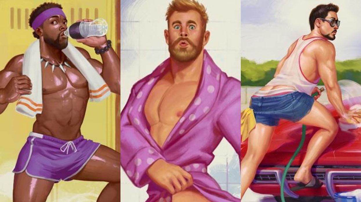 David-talaski-superhero-male-pin-up-illustrations