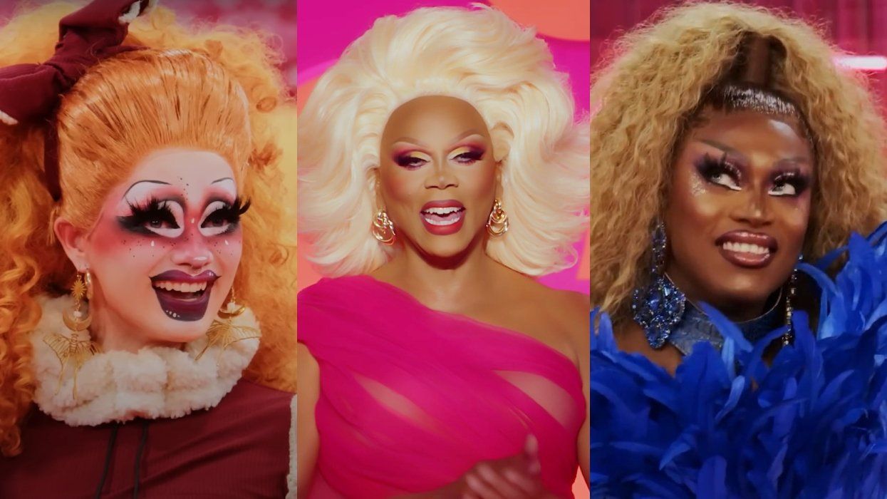 Dawn; RuPaul; Sapphira Cristál on RuPaul’s Drag Race season 16 episode 1