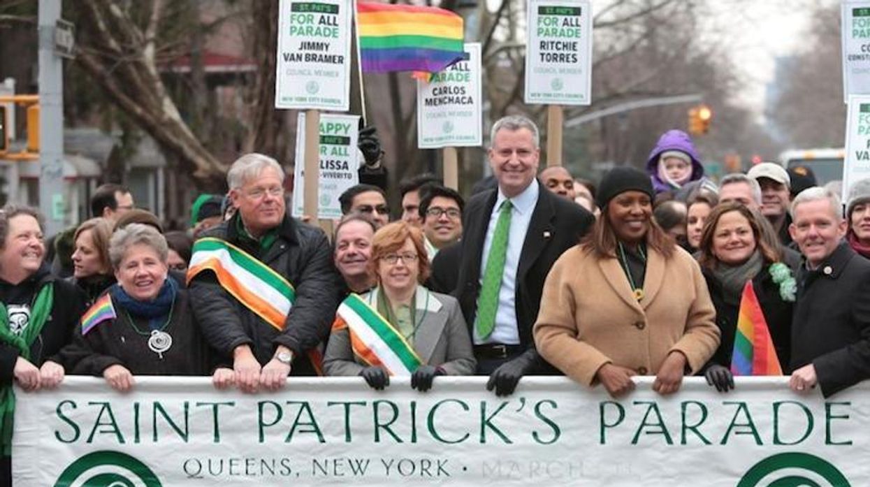 De Blasio Gay Irish