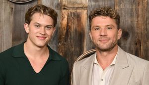 Ryan Phillippe poses shirtless with his son, Deacon, in vacay pics