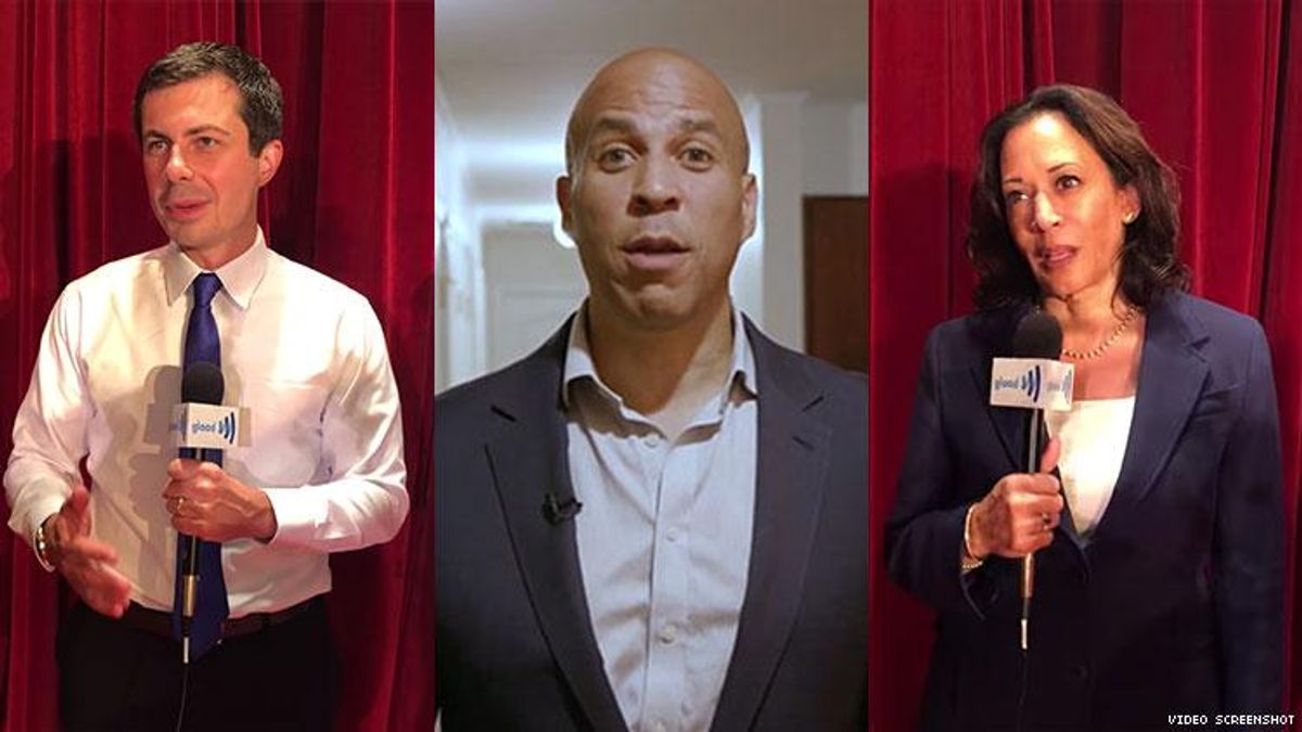 democratic presidential candidates support lgbt lgbtq youth young people spirit day 