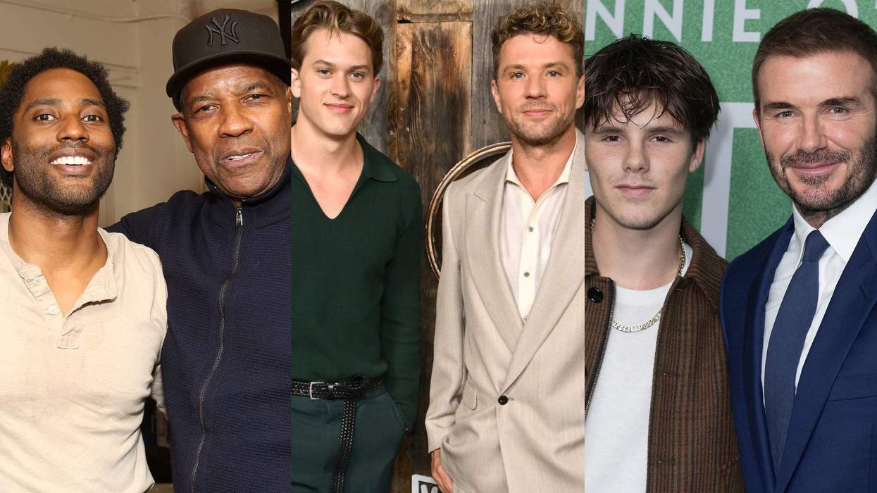 āDenzel Washington and John David Washington; Ryan Phillippe and Deacon Phillippe; and Cruz Beckham and David Beckham.