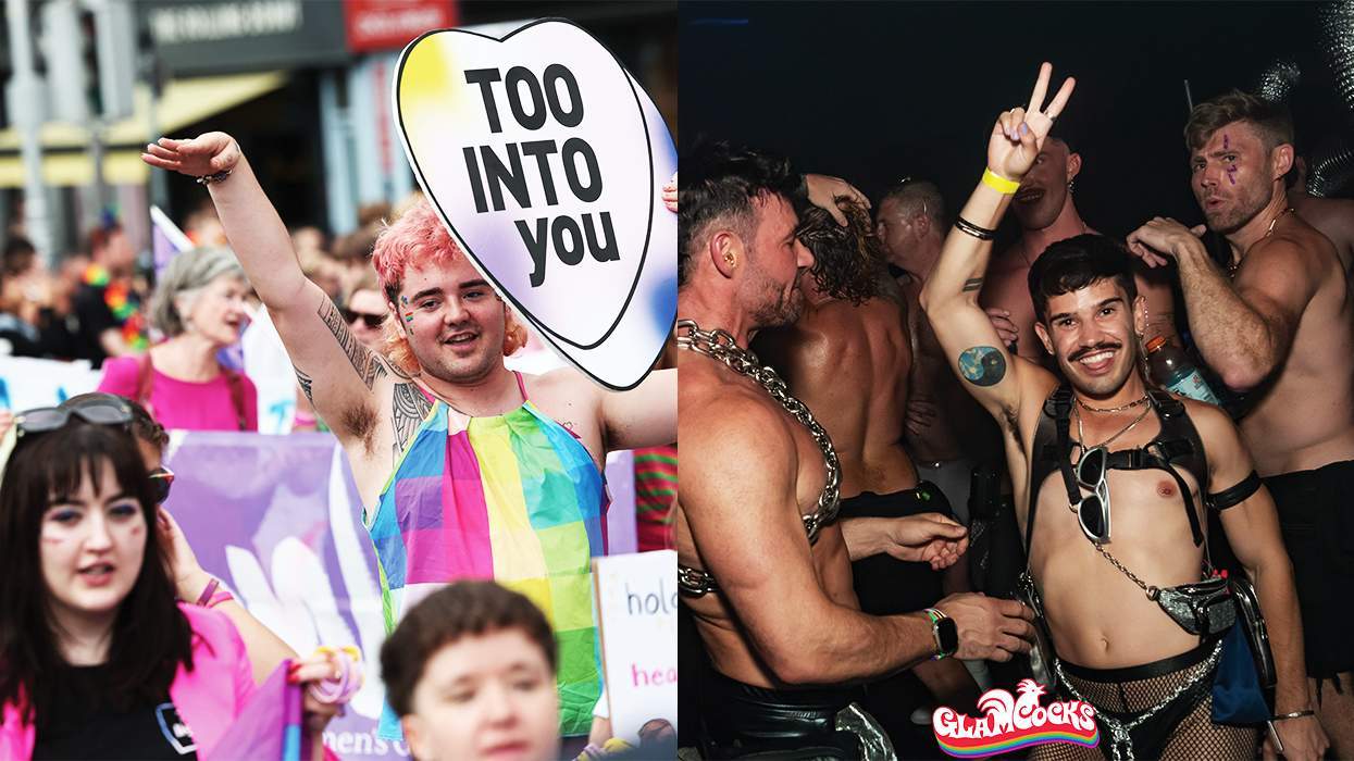 Dip of āDublin Pride parade and a GlamClocks event
