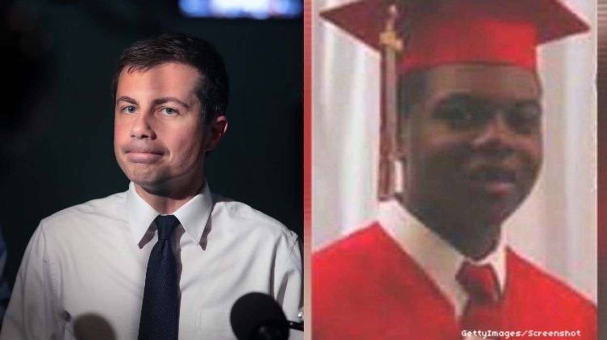 Diptych of Pete Buttigieg and Laquan McDonald