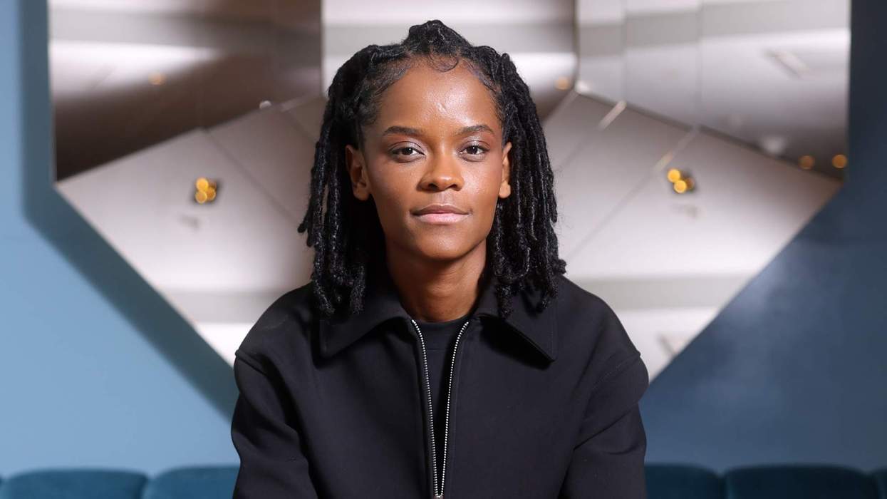 Director Letitia Wright poses for a portrait session at the Filmmaker Afternoon Teas during the 69th BFI London Film Festival.
