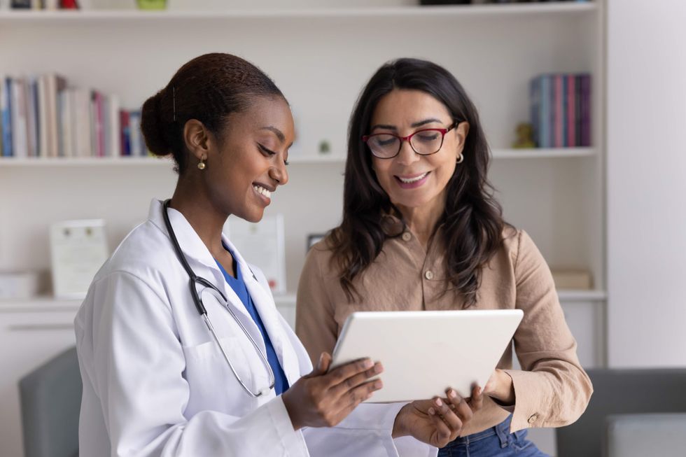Doctor speaking to a patient