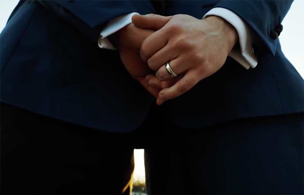 Dodger Stadium Plays Host To Romantic Wedding of Executive Erik Braverman and Model Jonathan Cottrell