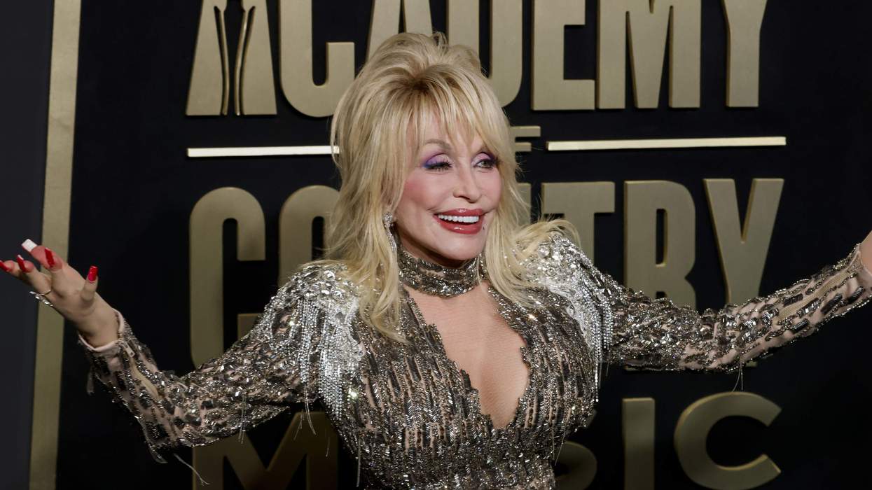 Dolly Parton at the 58th Academy of Country Music Awards.