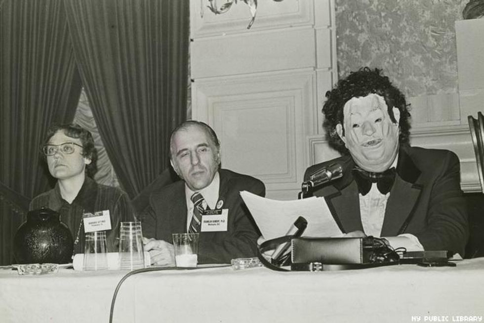 Dr. John Fryer made history when he appeared in disguise as Dr. Henry Anonymous and denounced the APA's classification of homosexuality as a mental illness