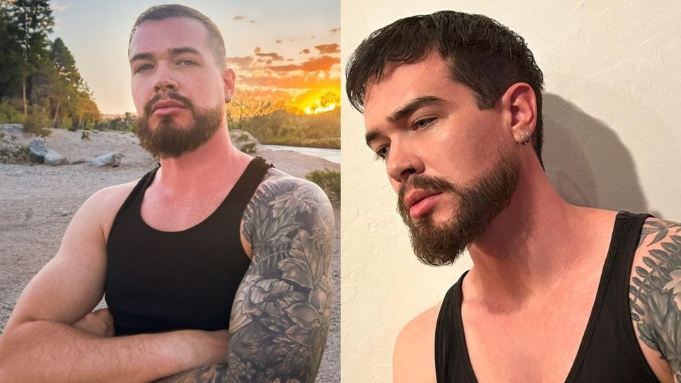 'Drag Race' alum Pearl has a sexy beard and tattoos.