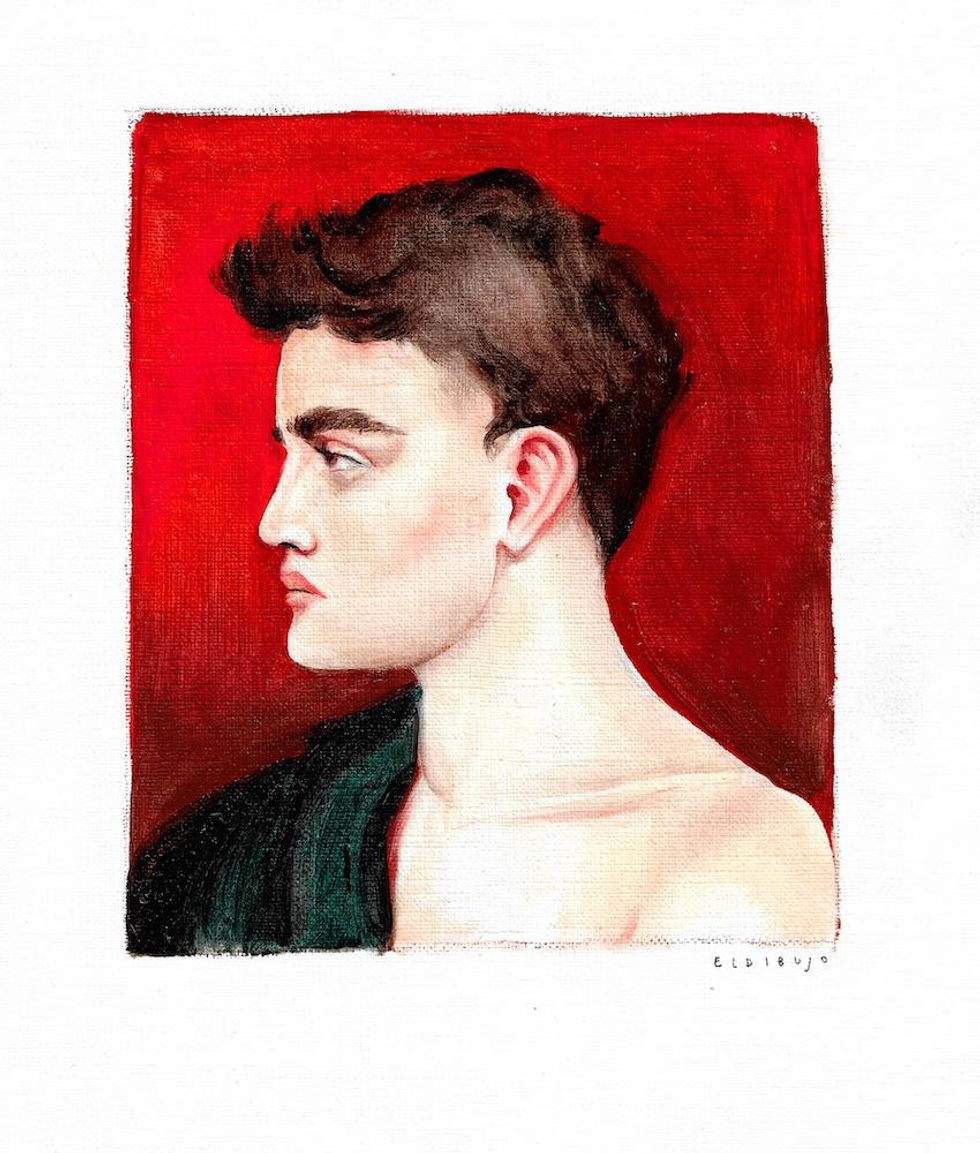 Drawing of a man in profile by El Dubujo