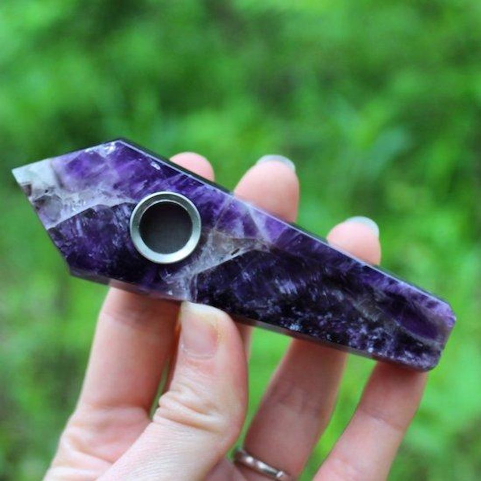 Dream Amethyst Crystal Pipe