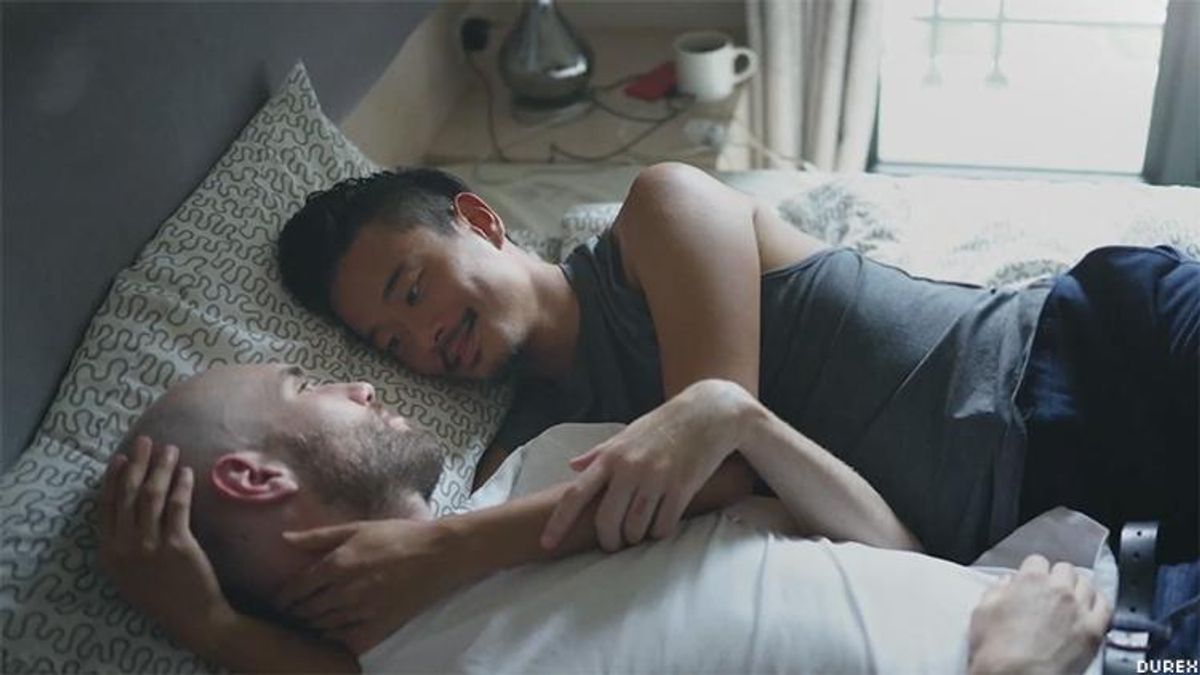 Durex Condom Ad Shows Interracial Gay Couple in Moment of Intimacy