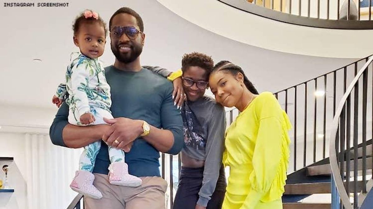 Dwyane Wade, Gabrielle Union and family