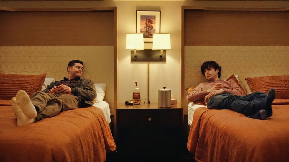 Dylan O'Brien and James Sweeney in Twinless