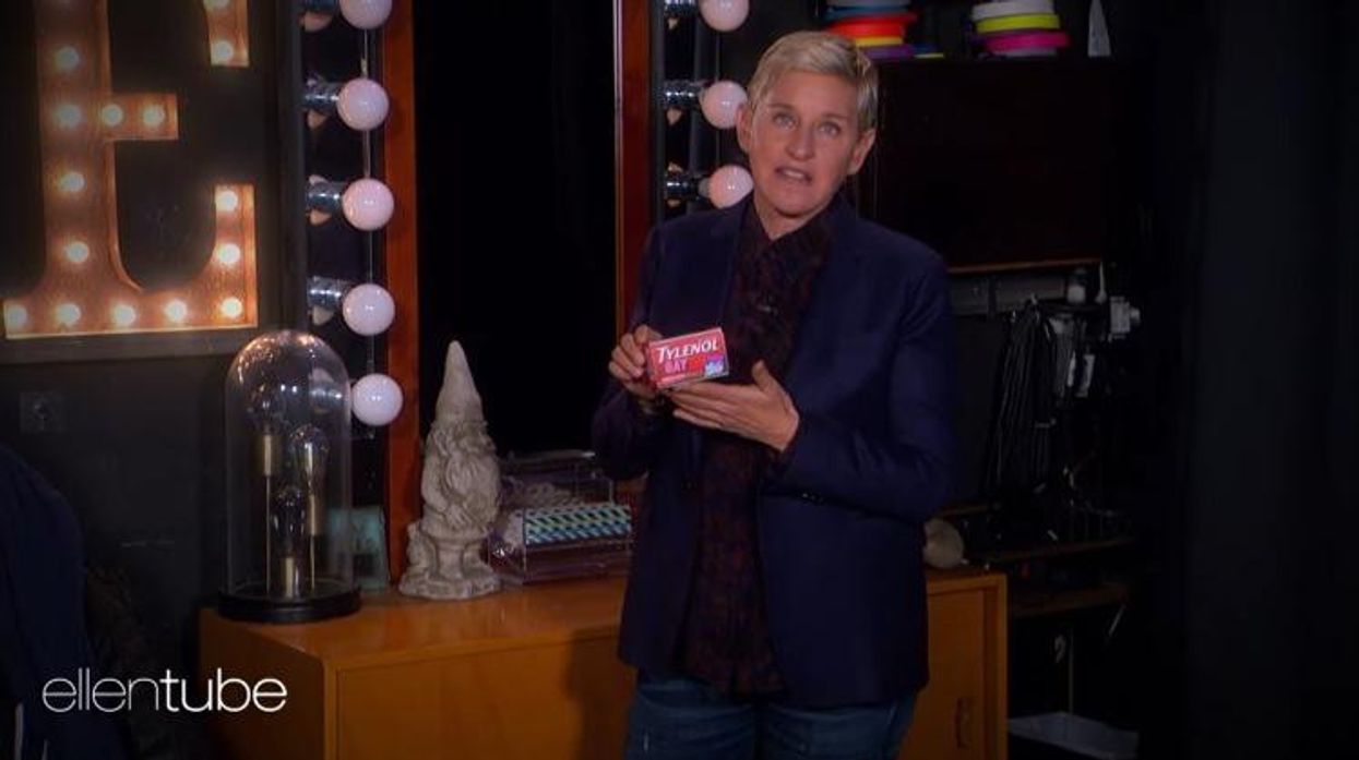 Ellen DeGeneres Airs Hilarious PSA For Tylenol Gay