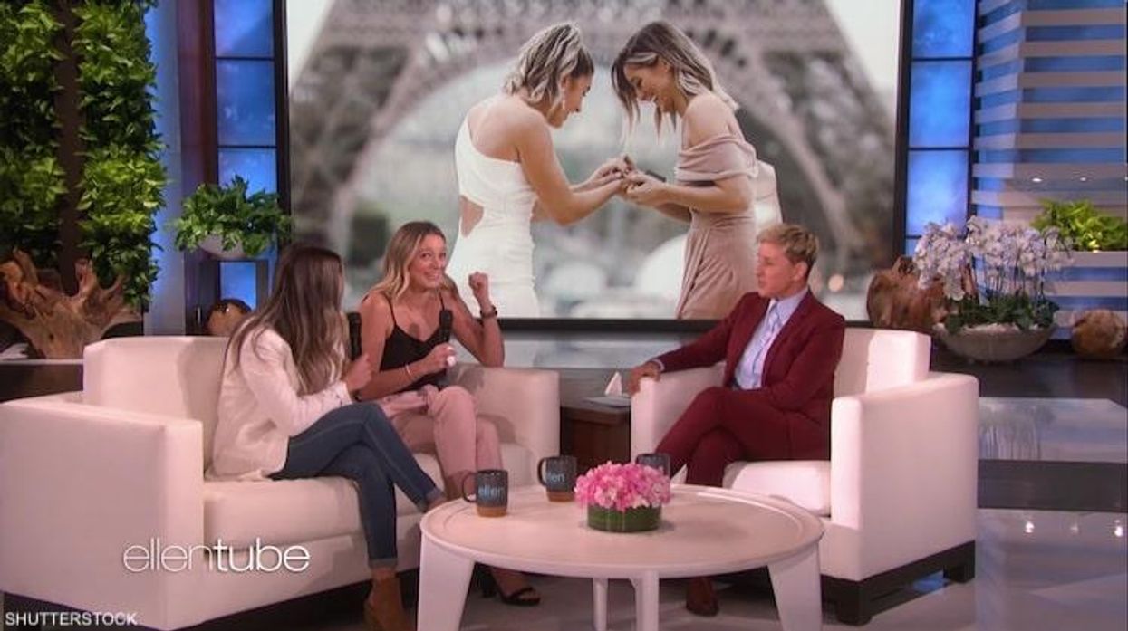 Ellen Degeneres and lesbian couple