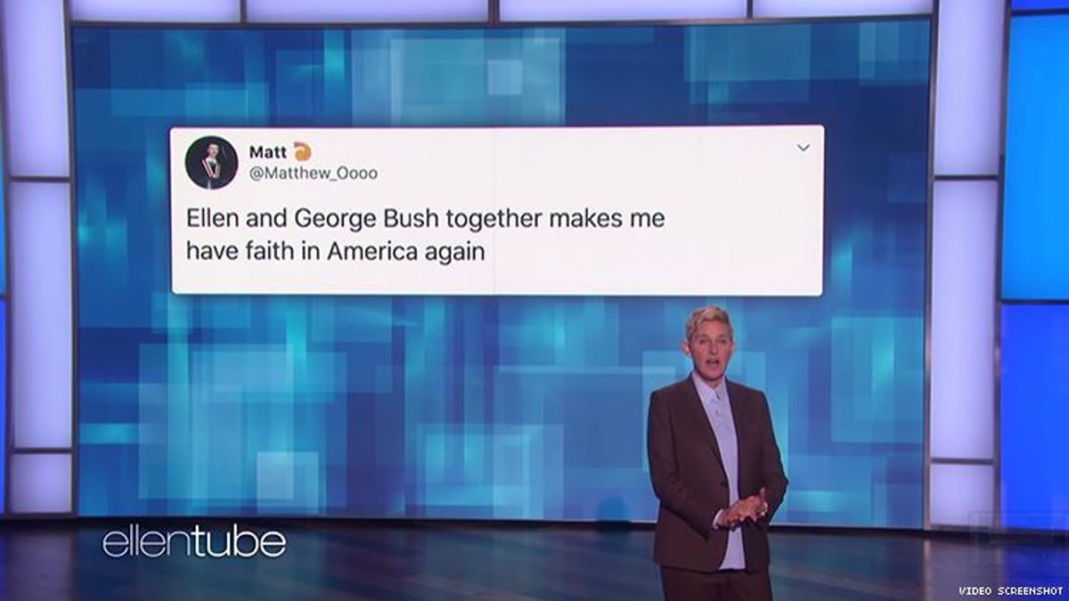 Ellen Is ‘Friends’ With Bush — But He Was No Friend to LGBTQ+ People