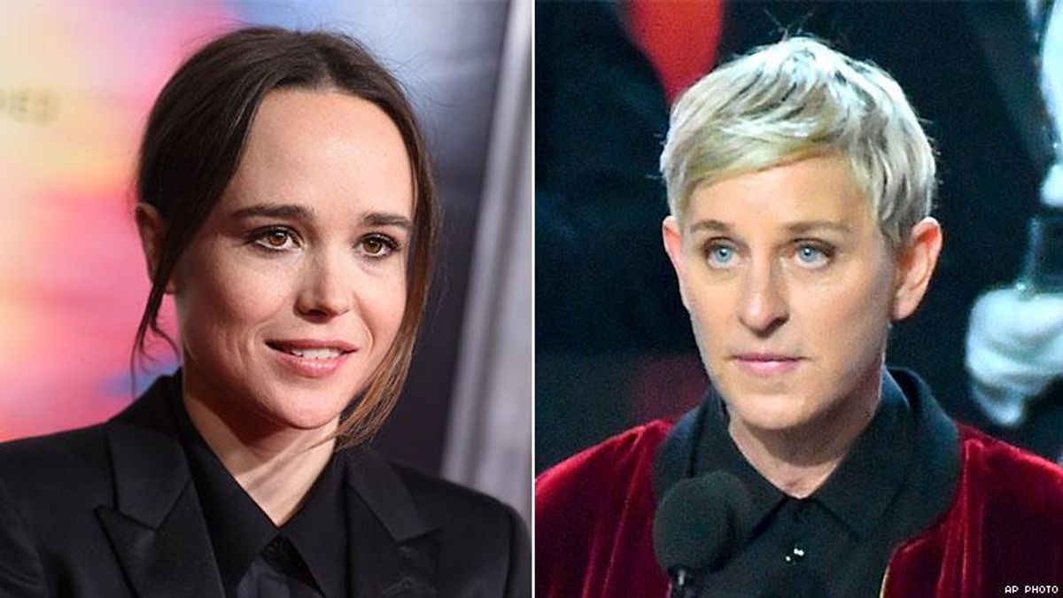 Ellen Page and Ellen DeGeneres