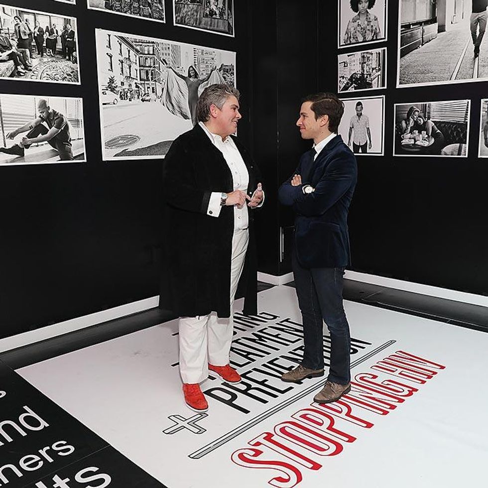 Ellie Schafer speaks with a guest