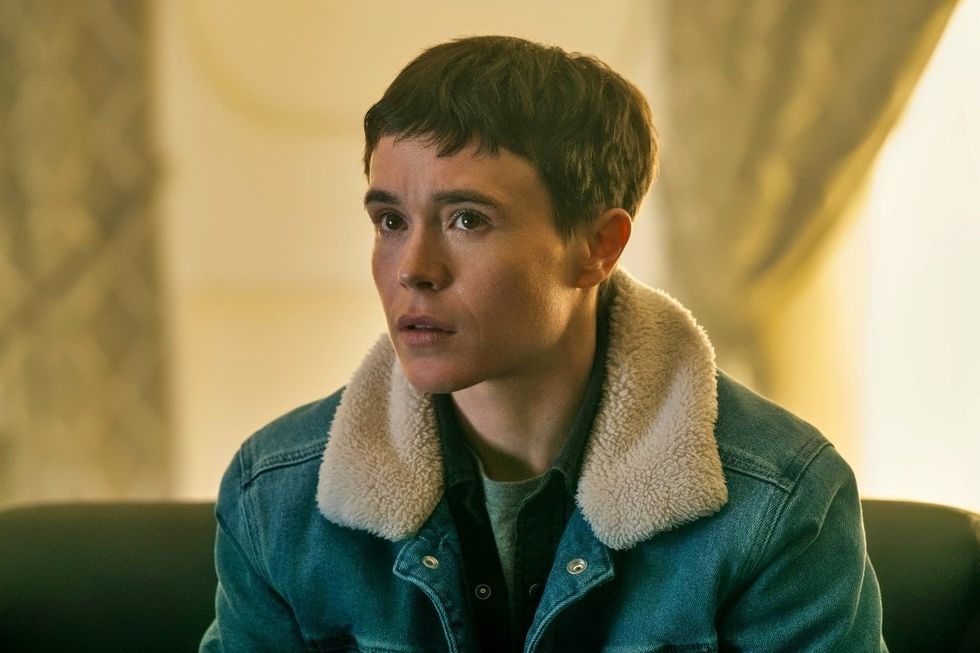 Elliot Page as Viktor Hargreeves, a.k.a. Number Seven, on The Umbrella Academy