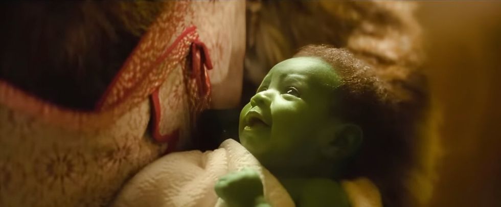 Elphaba after birth in Wicked