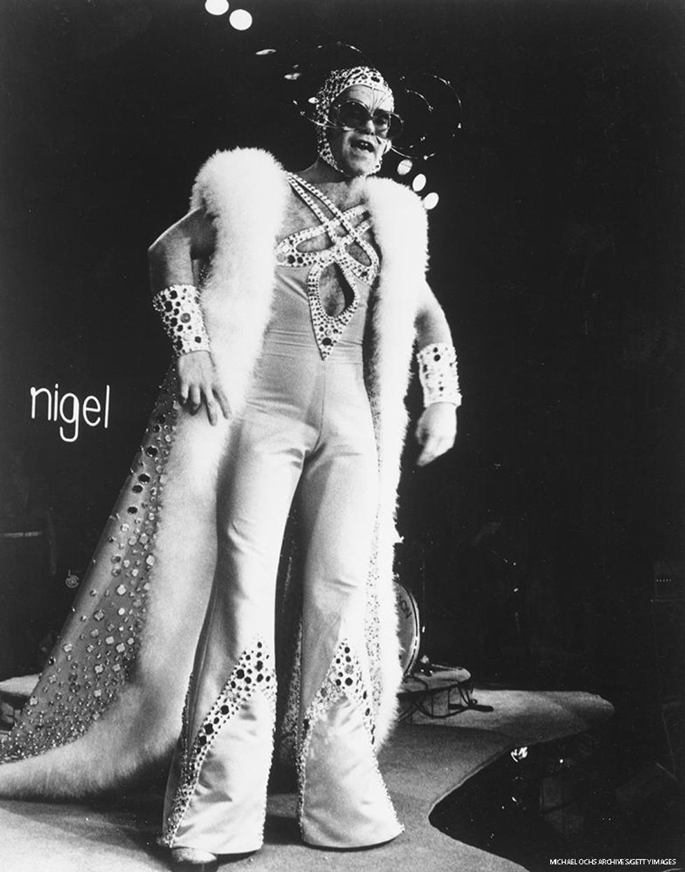 Elton John in Bob Mackie