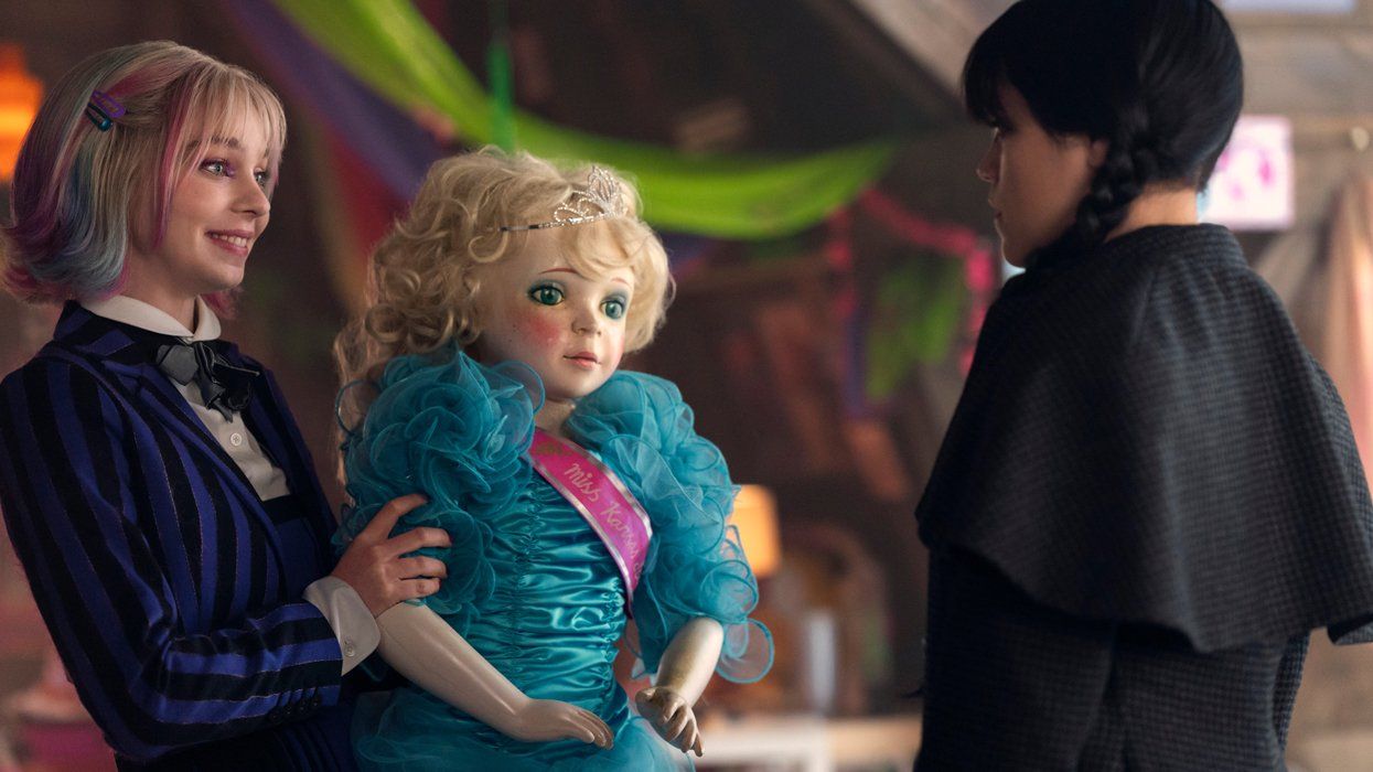 Emma Myers and Jenna Ortega in a scene from Netflix series Wednesday