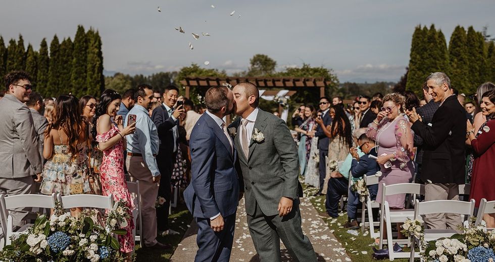 Ernie Apreza and Kyle Labarry gay wedding July 2025