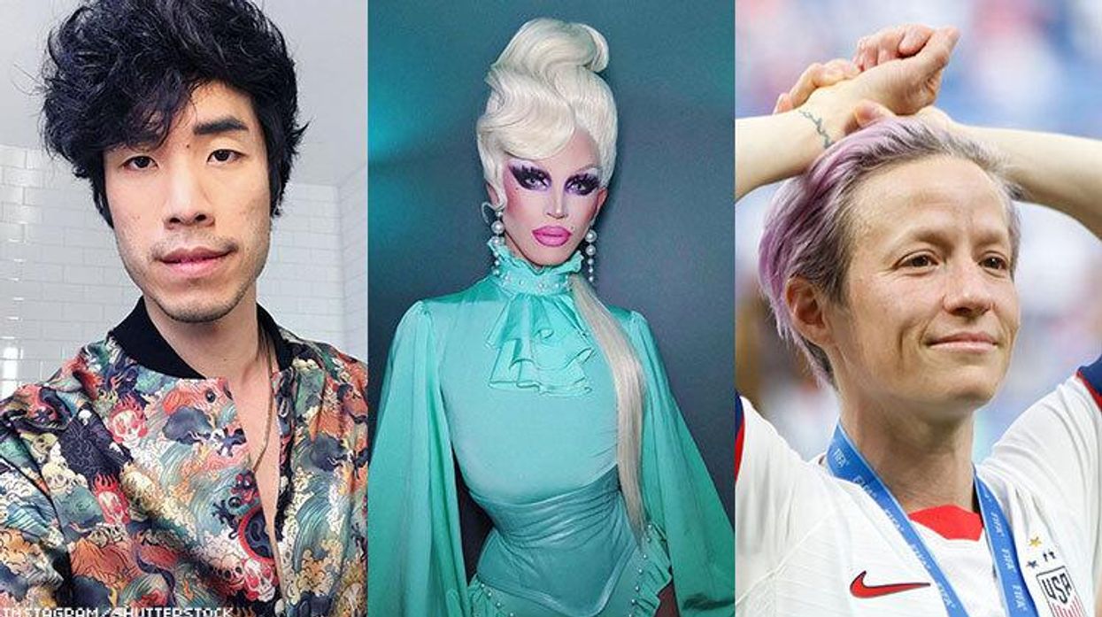 Eugene Lee Yang, Aquaria and Megan Rapinoe in a trip.