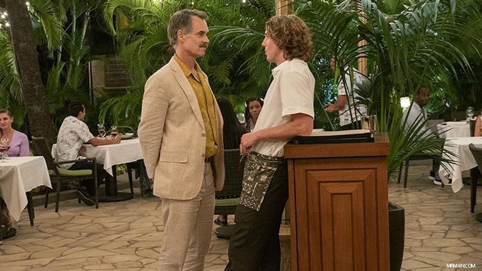 Extreme salad-tossing in White Lotus wins a MrMan.com Manatomy Award!