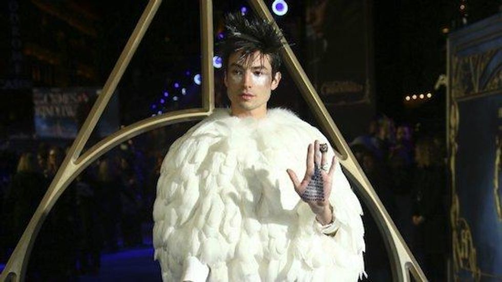 Ezra Miller made the red carpet his runway