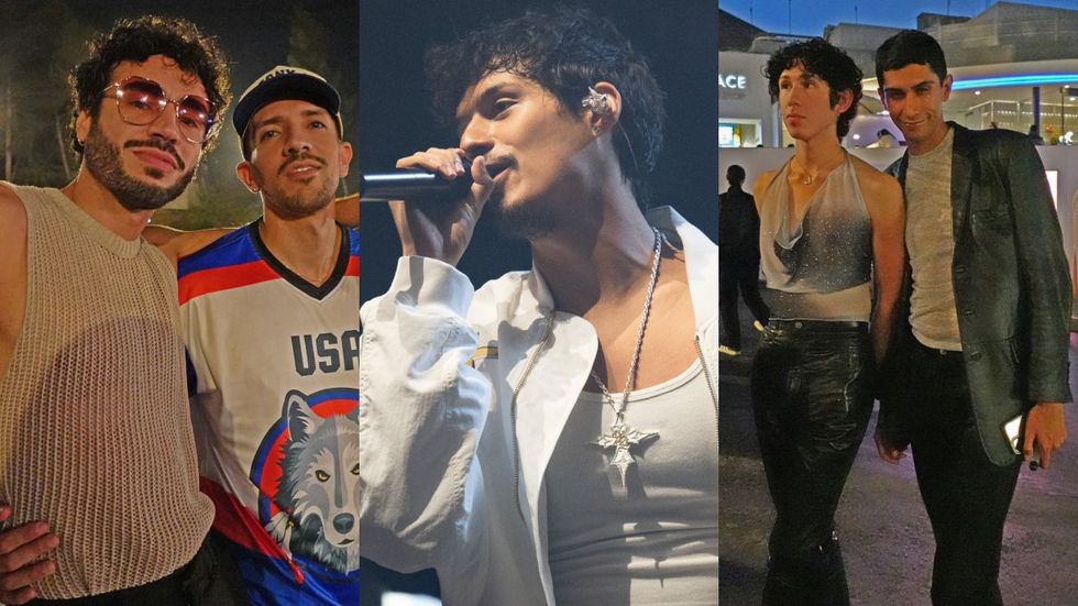 Fans attend Omar Apollo's 'God Said No' tour at the Hollywood Bowl in Los Angeles, California on Saturday, October 5, 2024.