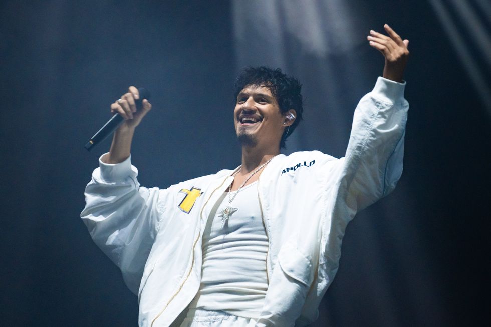 Fans attend Omar Apollo's 'God Said No' tour at the Hollywood Bowl in Los Angeles, California on Saturday, October 5, 2024.