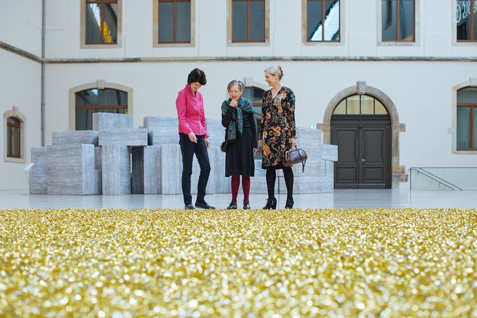 Felix Gonzalez Torres art piece Candy spills at the Albertium Dresden Germany 2018