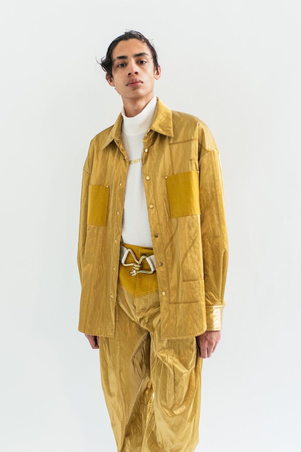 Feng Chen Wang Phoned Home With Patchwork Jackets & Puffer Coats