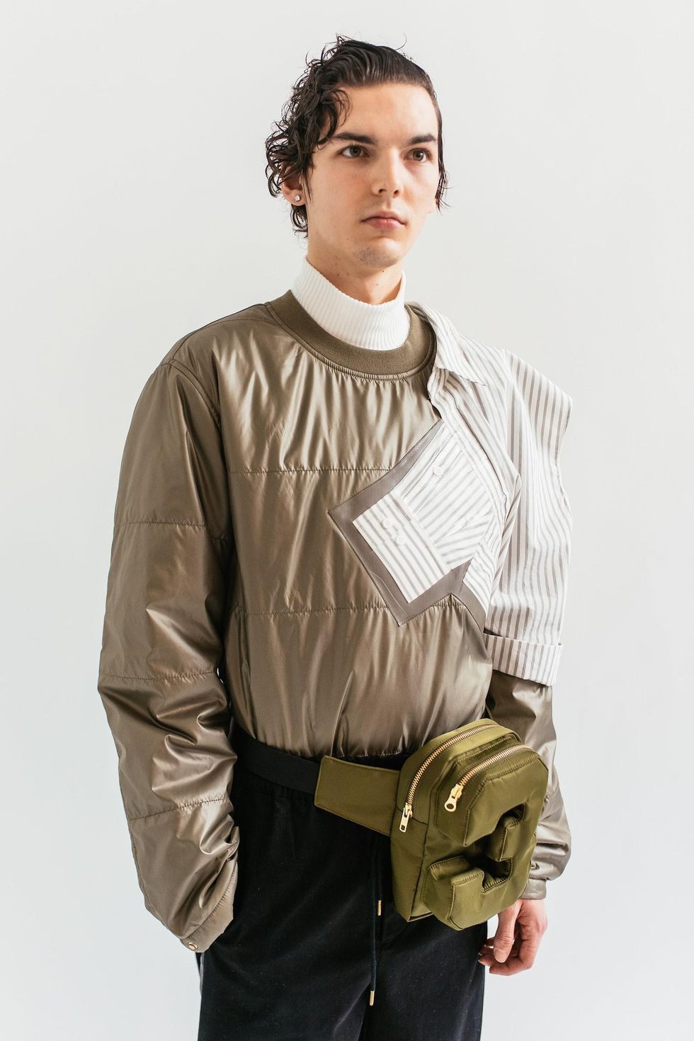 Feng Chen Wang Phoned Home With Patchwork Jackets & Puffer Coats