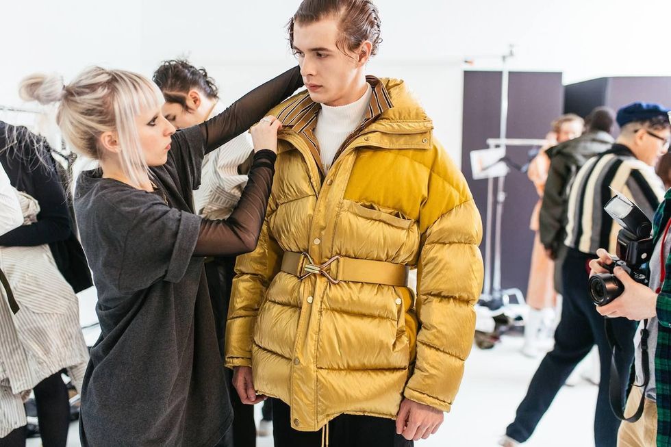 Feng Chen Wang Phoned Home With Patchwork Jackets & Puffer Coats