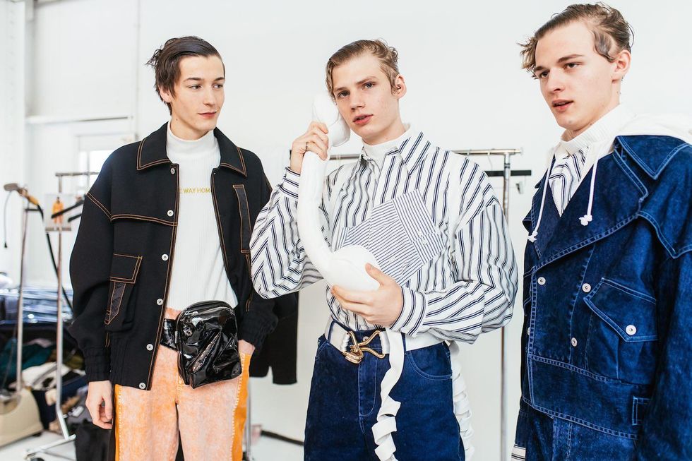 Feng Chen Wang Phoned Home With Patchwork Jackets & Puffer Coats