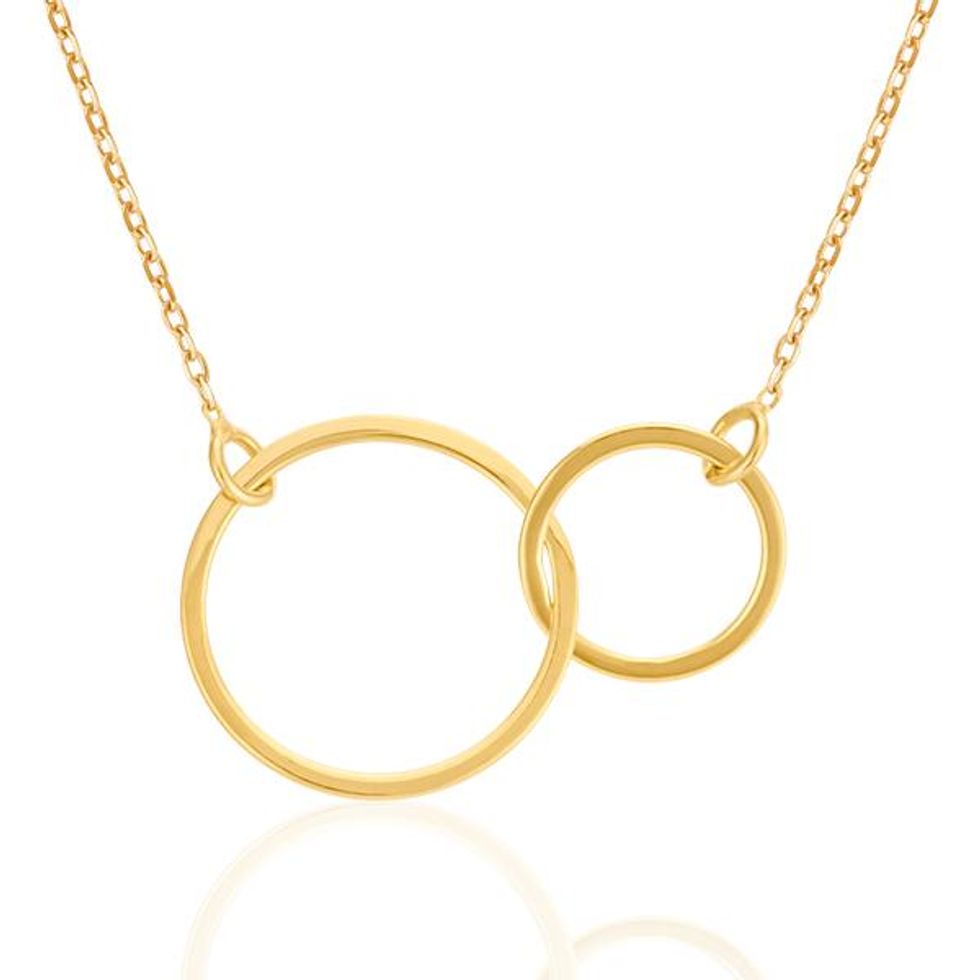 Forever Connected Double Circle Necklace in Gold