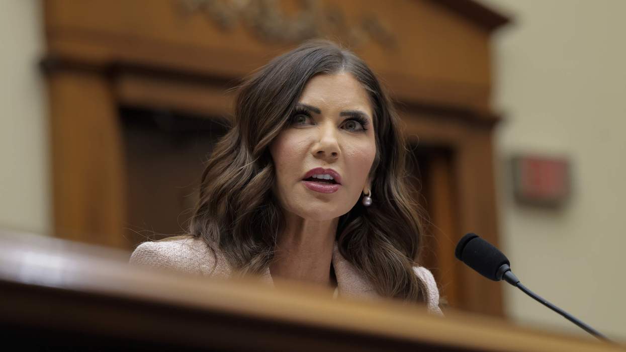 Former U.S. Secretary of Homeland Security Kristi Noem testifies before the House Judiciary Committee in the Rayburn House Office Building.