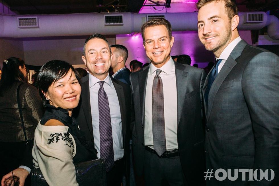 Fox News anchor Shepard Smith with guests at the 2017 OUT100 Gala