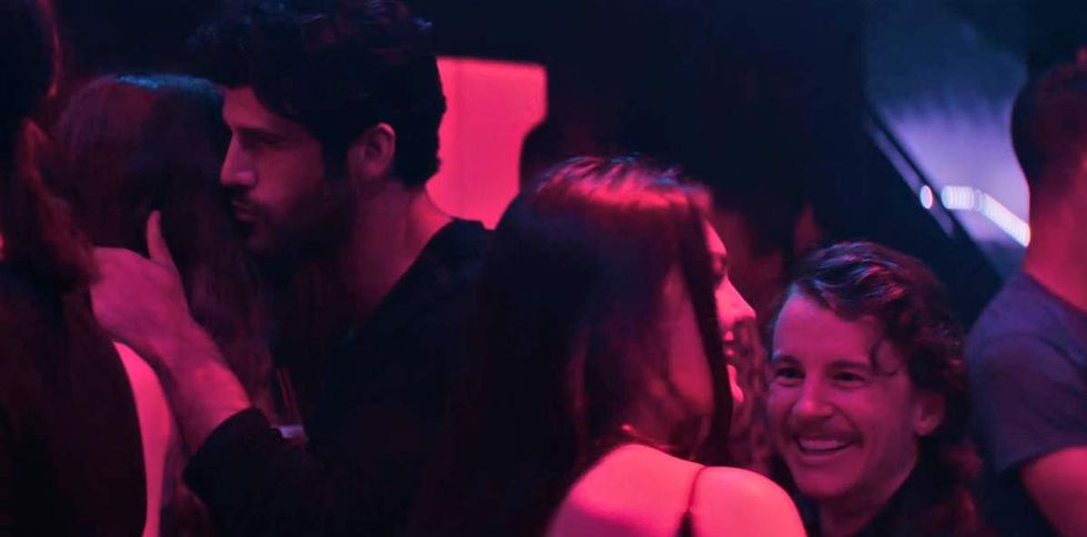 Franco Lo Presti as Cliff Marleau and Harrison Browne as Connors on Heated Rivalry season 1 episode 4