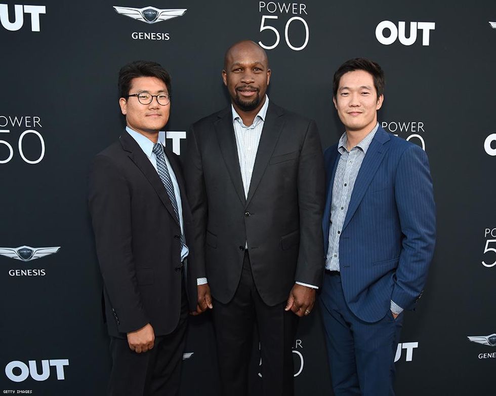 Frank Jo, Genesis General Manager Erwin Raphael, and Kanje Jo