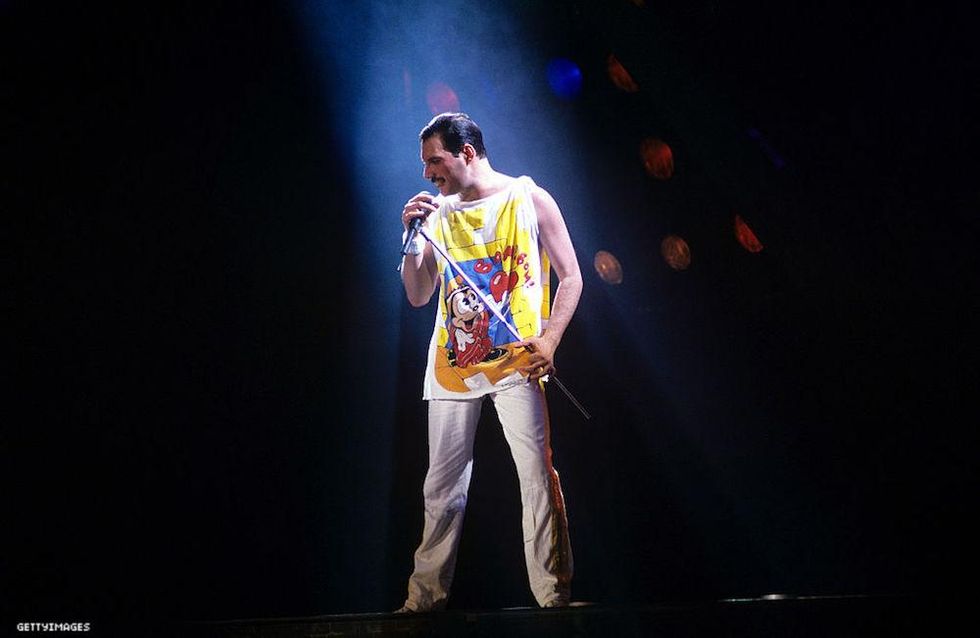 Freddie Mercury on stage