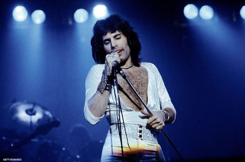 Freddie Mercury on stage